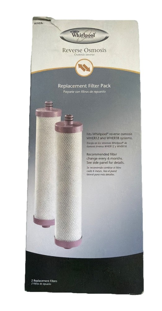 Whirlpool Reverse Osmosis Replacement Filter WHERF, WHER18 WHER12 (2 Filters)