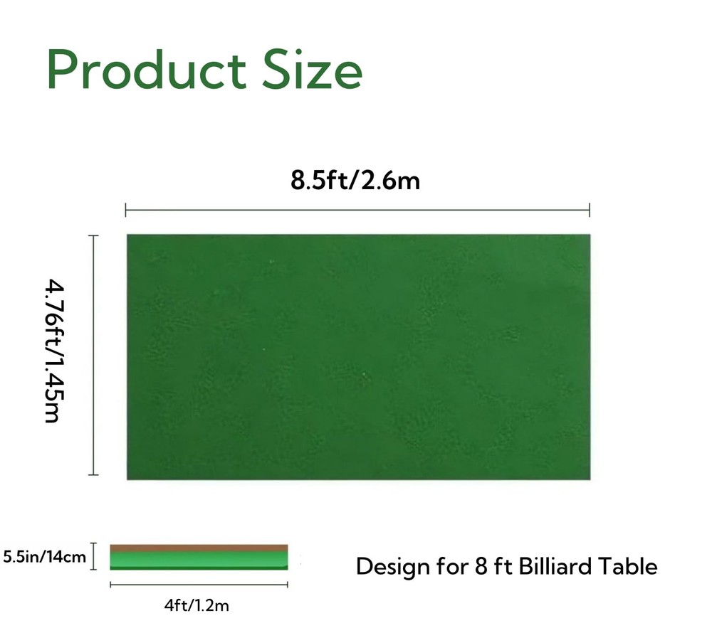 8 feet Professional Billiard Table Felt - Thickened Pool Table Cloth, Premium...