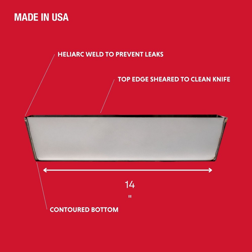Advance Equipment Advance 14" Heli-Arc Welded Stainless Mud Pan Rounded Bottom