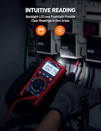 Multimeter Tester, TRMS 4000 Counts Volt Meter Ohmmeter Digital Auto-Ranging