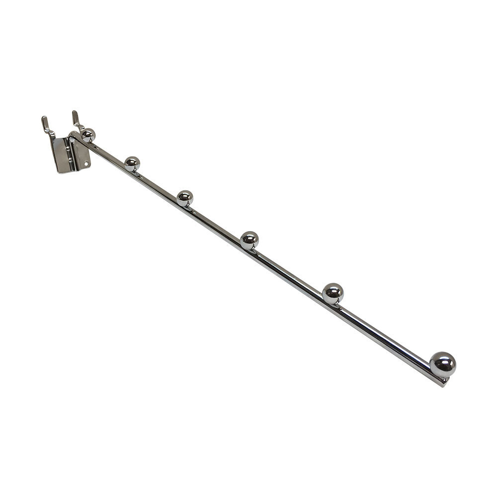 Chrome Pegboard 5-Hook , 6-Ball Waterfall Bracket Fixture Display Hook
