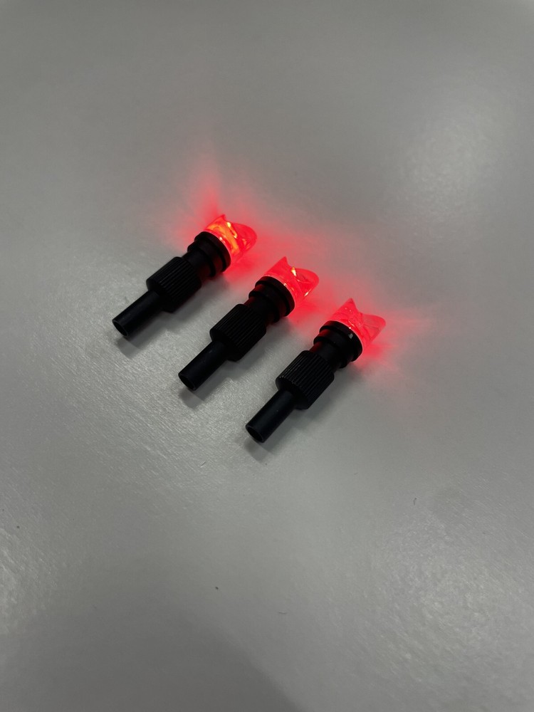 NockOut Lighted Nocks .300" ID Half Moon Red 3 Pack