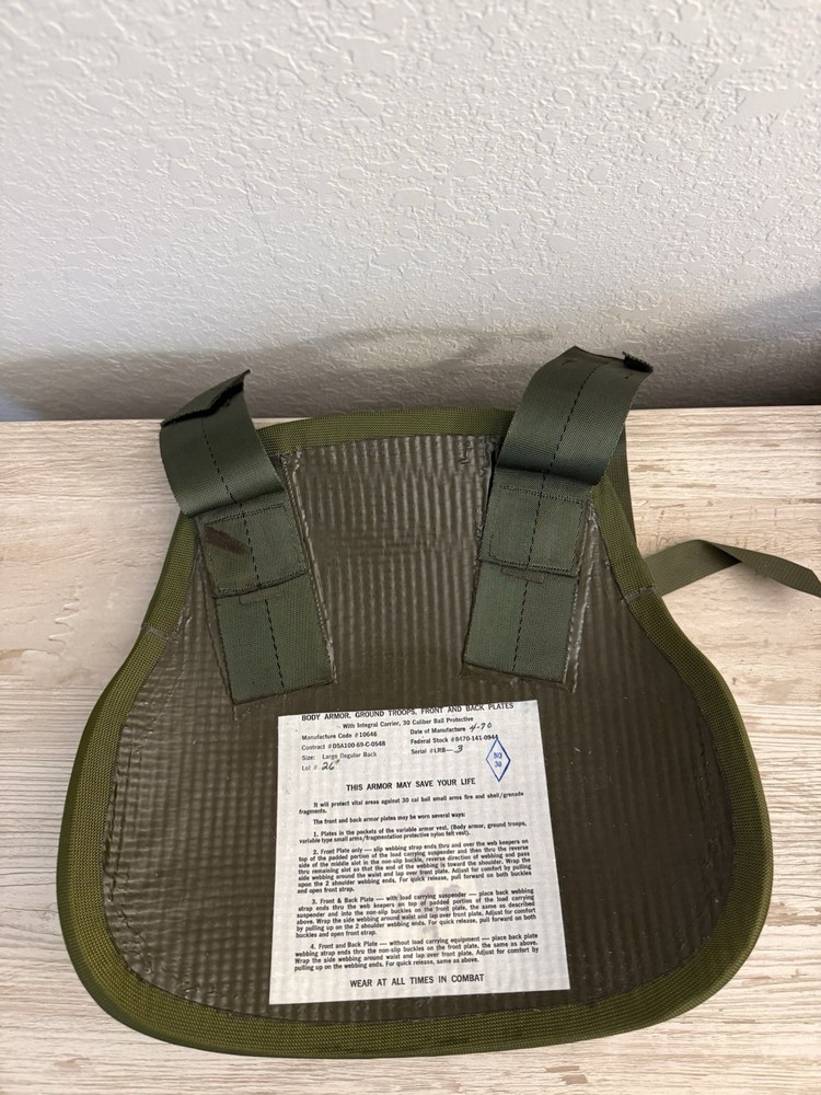 Vietnam Variable Body Armor New In Original Box Large Regular