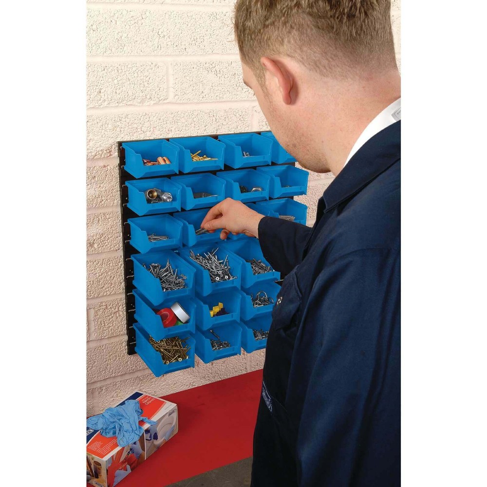 Draper Wall Storage Unit with 24 Bins Small / Medium