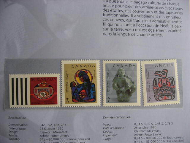 Canada Post official 1990 annual souvenir collection!