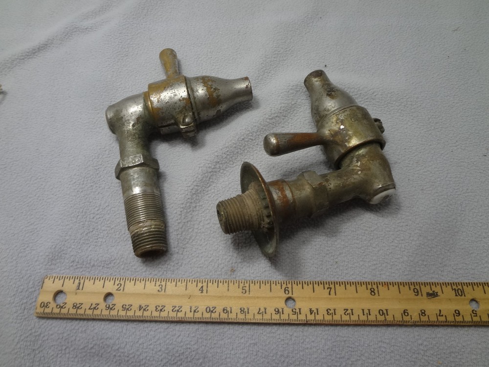 Antique Brass Hot & Cold Faucets