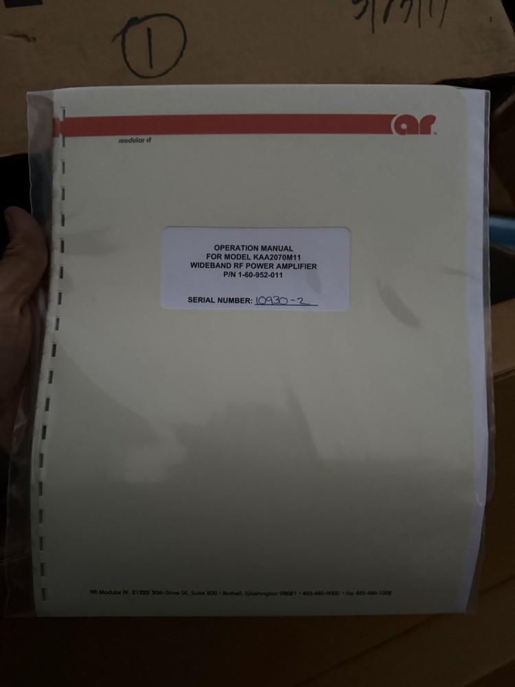 AR Modular RF KAW2020M16 RF Amplifier NEW
