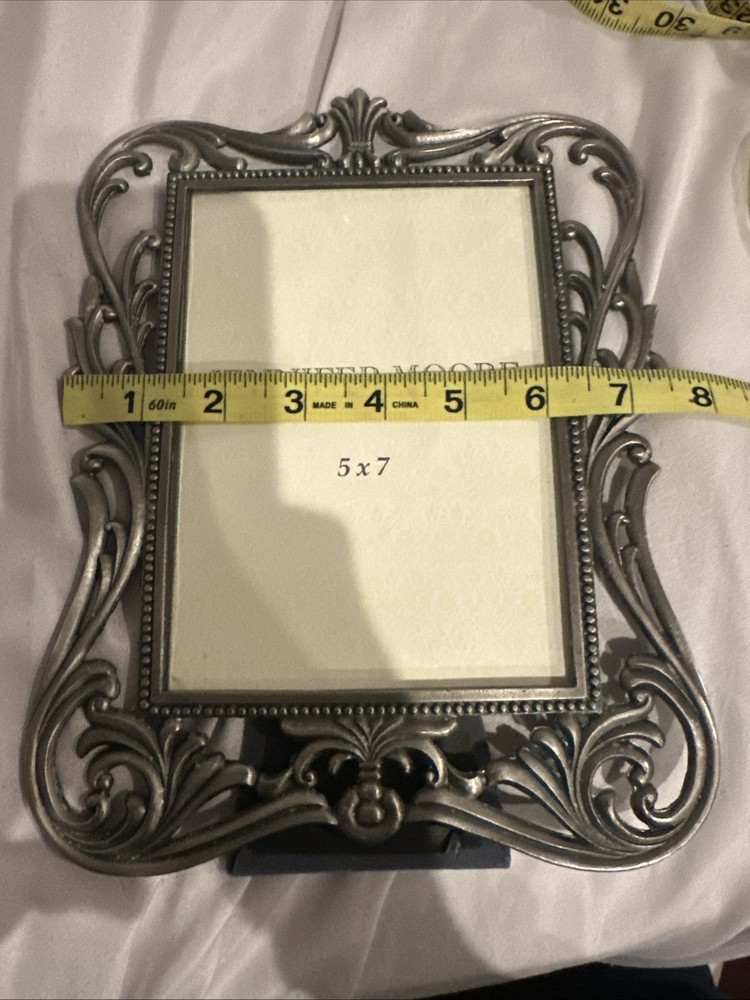 Jennifer Moore Pewter Looking Frame 5” x 7”