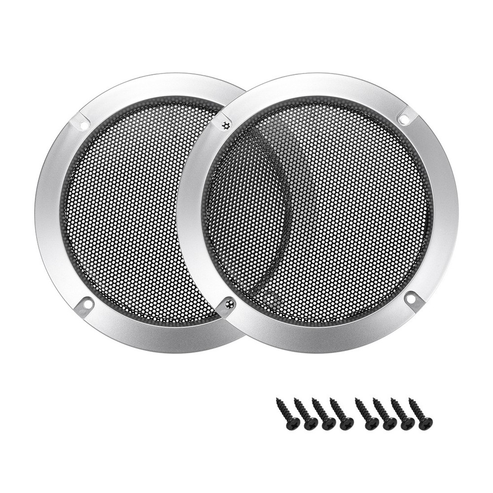 2PCS 3" Speaker Grill Silver