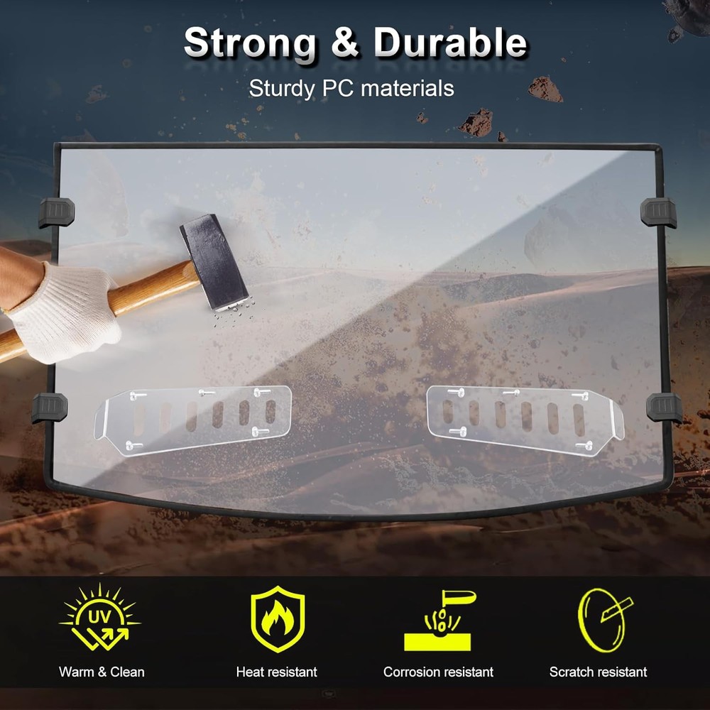 Polaris Ranger 1000 Full Windshield Scratch Resistant