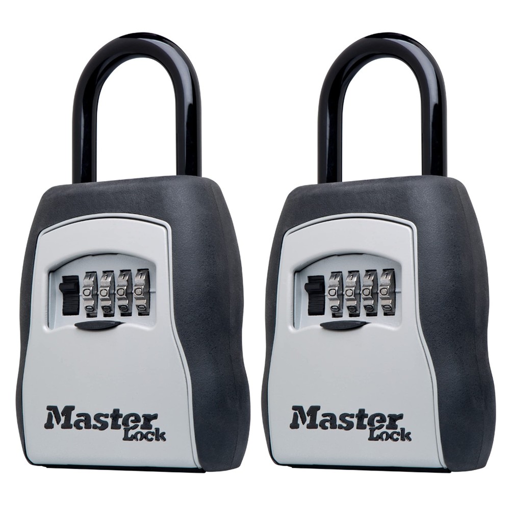 Master Lock Key Box with Code, Outdoor for 2 Pack, Black