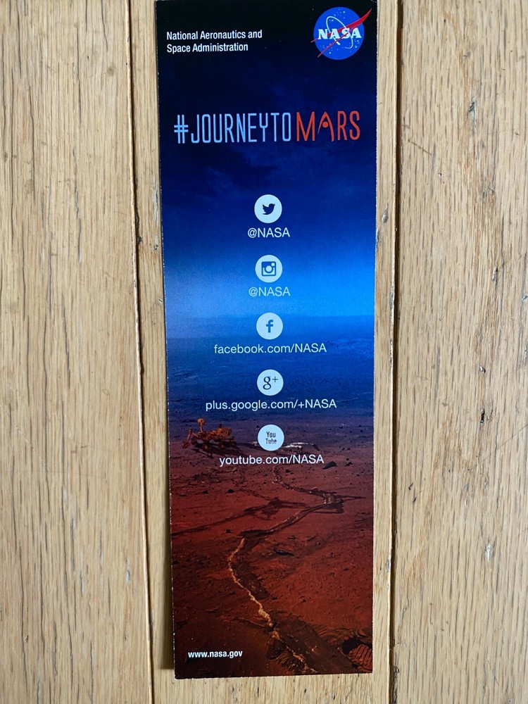NASA Journey to Mars Bookmark