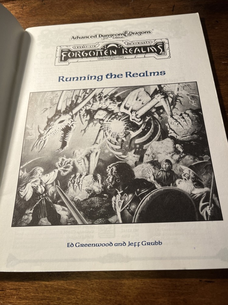 AD&D Forgotten Realms Running the Realms Advanced Dungeons & Dragons TSR