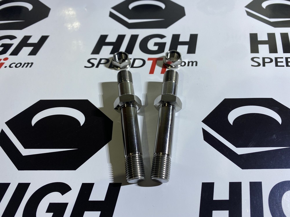 Titanium Sprint Car Radius Rod Upper Shock Stud 4pc Kit 3.375" in. Jet Nut