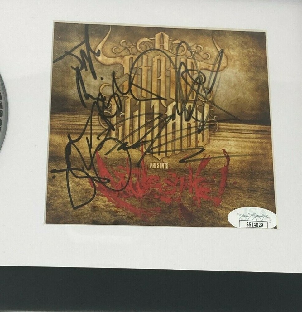 A Static Lullaby signed Rattlesnake Framed CD Cover JSA COA