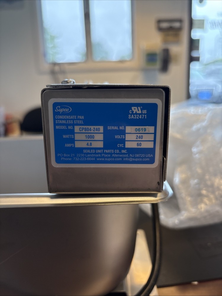 Supco Condensate Drain Pan Model CP807-240