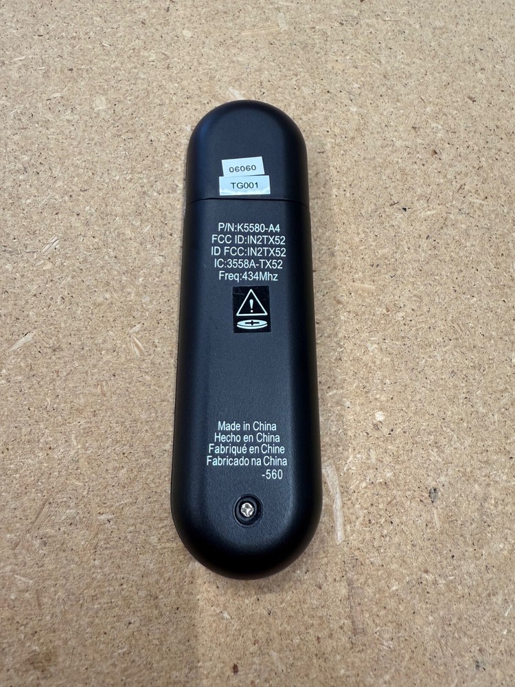 Hunter Geniune Replacement Handheld Ceiling Fan Remote Control Black K5580-A4