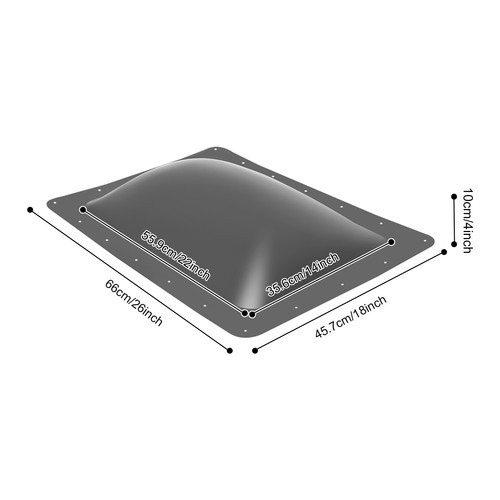 RV Outer Camper Skylight Dome Skylight Venting Skylight Replacement 14*22 Inch