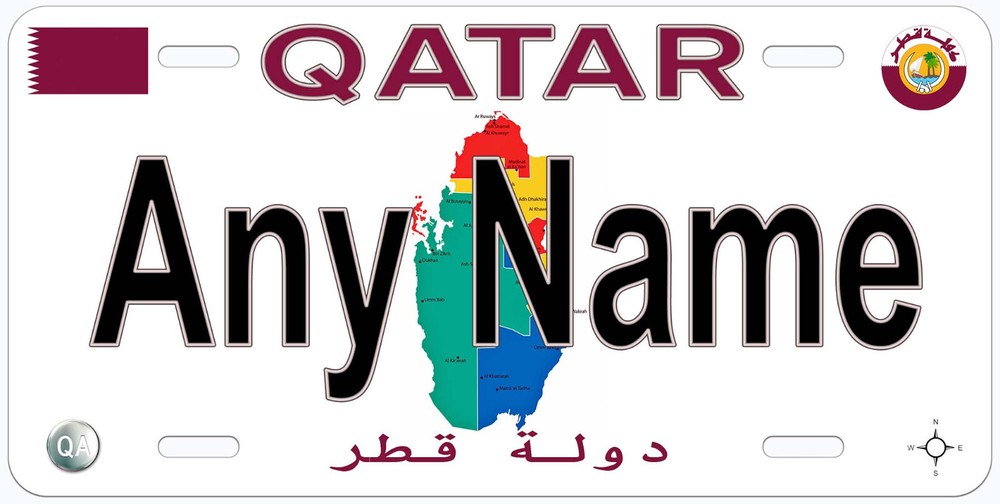 Quatar Any Name Personalized Novelty Car License Plate