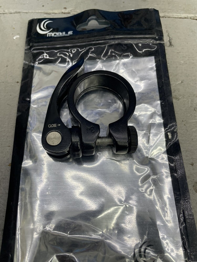 Bicycle Seatpost Clamp 31.8 Quick Release Black