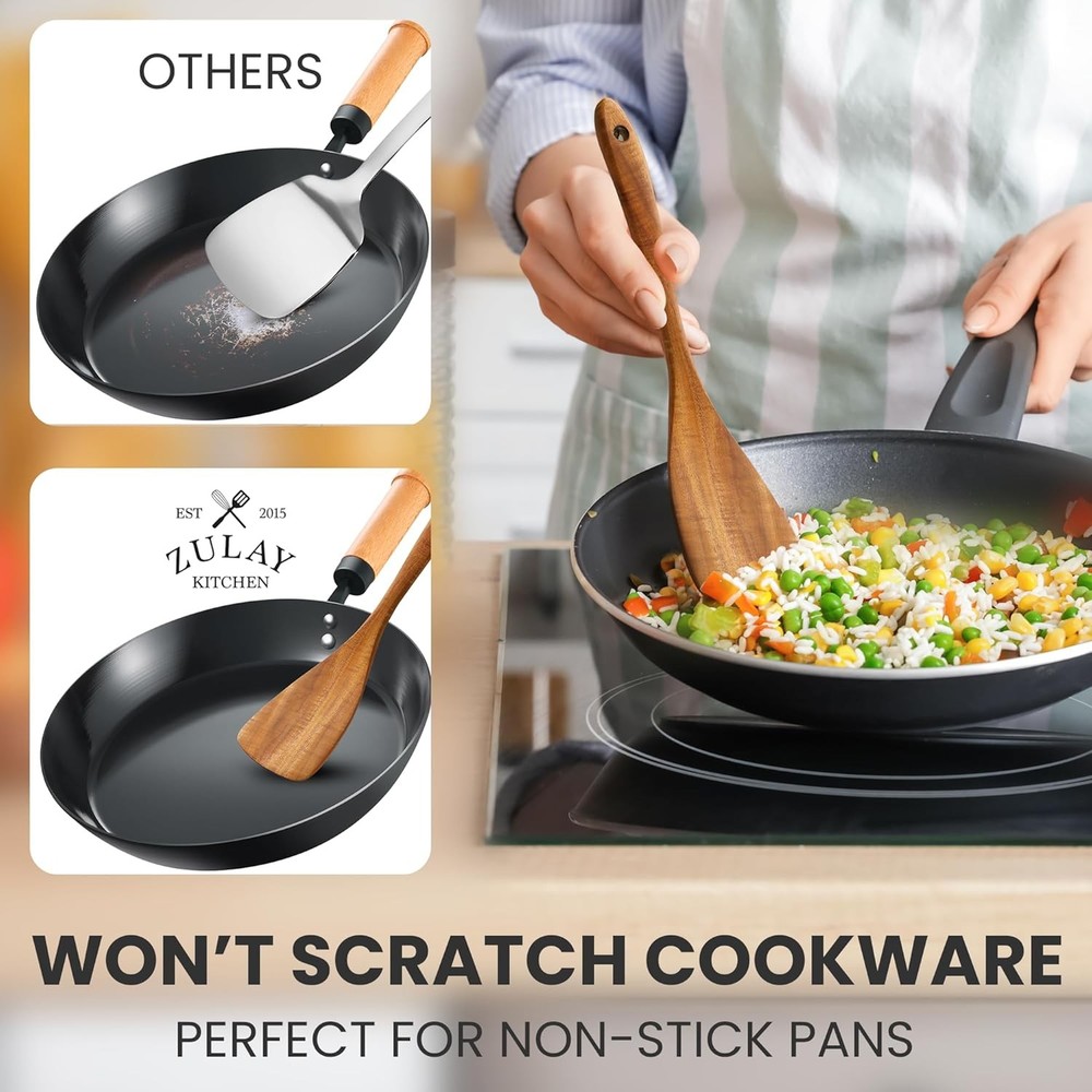 Kitchen 9-Piece Teak Cooking Utensil Set