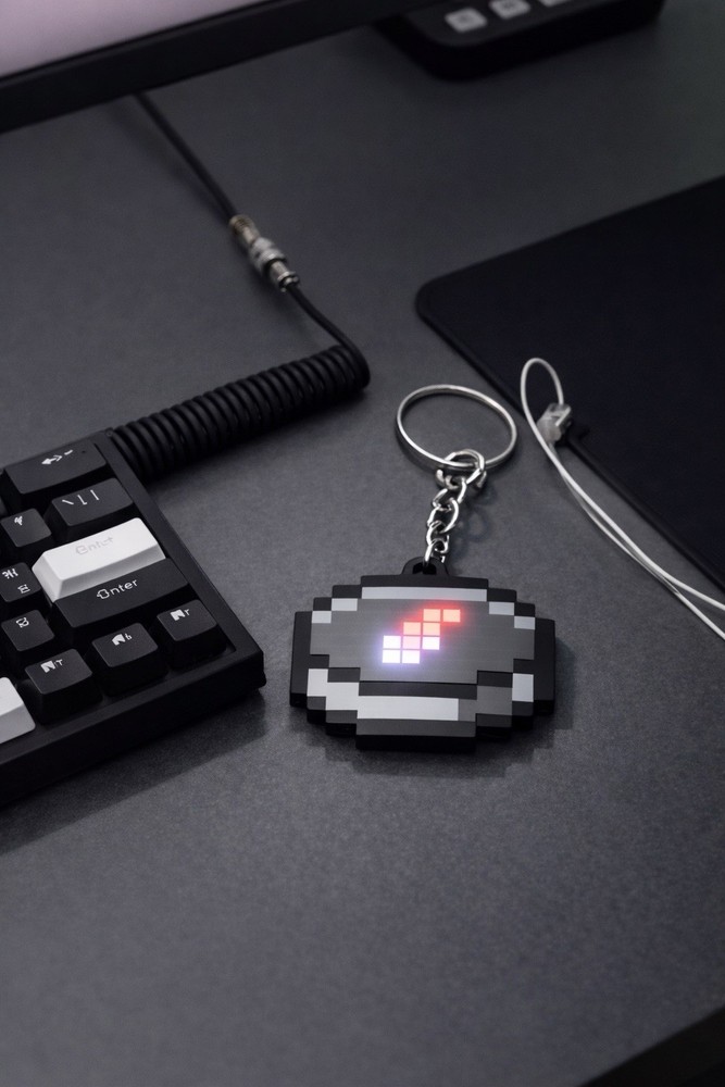 MC LED compass keychain
