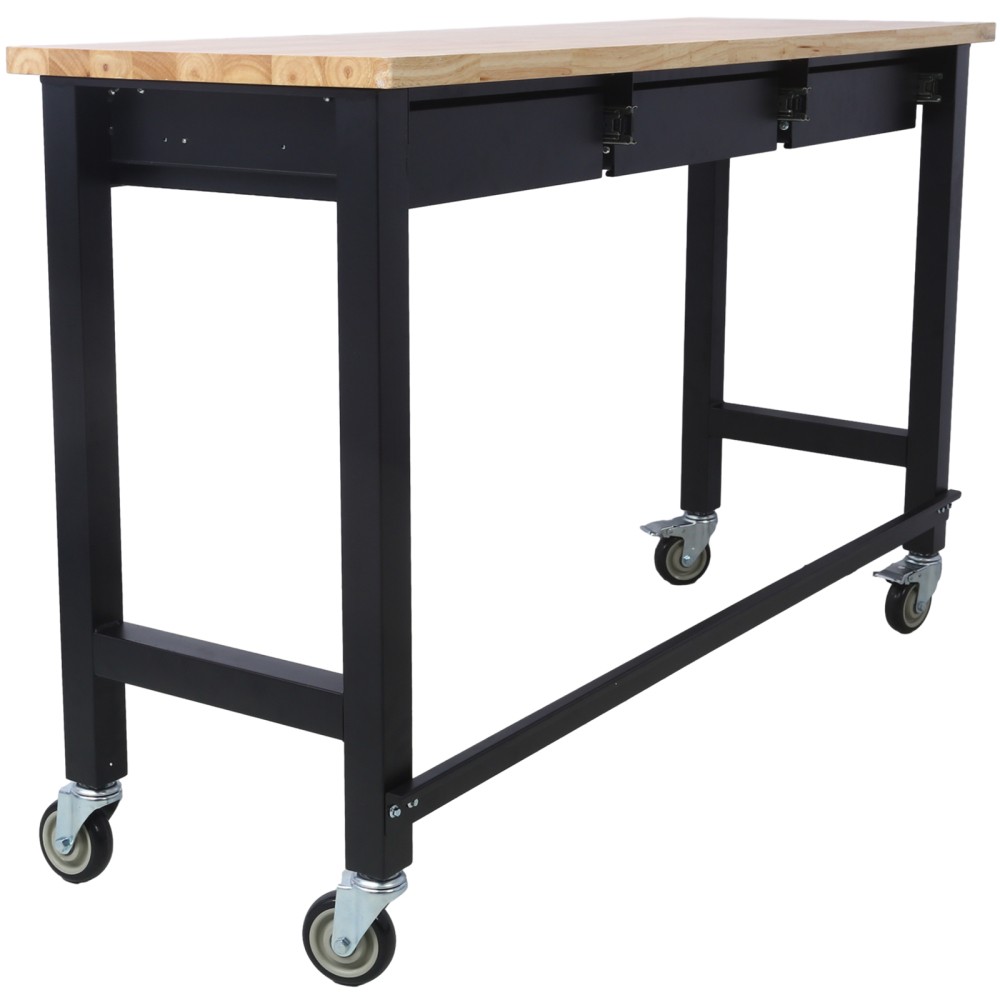 Heavy Duty Workbench-Rolling Work Table w/Drawer Storage for Garage &Home Office