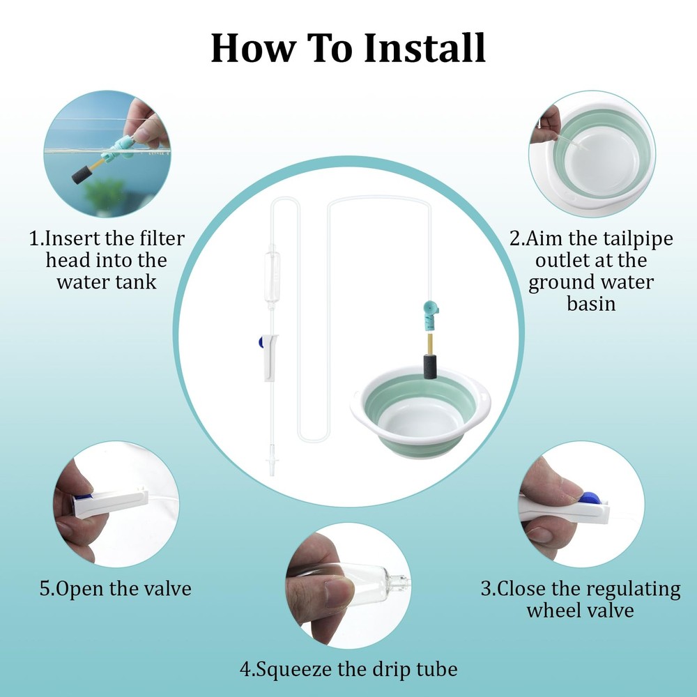 Drip Acclimation Kit with Foldable Fish Acclimation Box, Hose System for Safe...