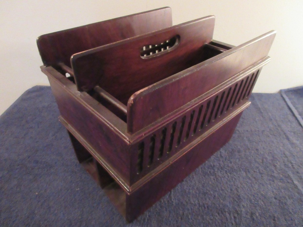 Vintage Solid Wood Book /Magazine Organizer Holder