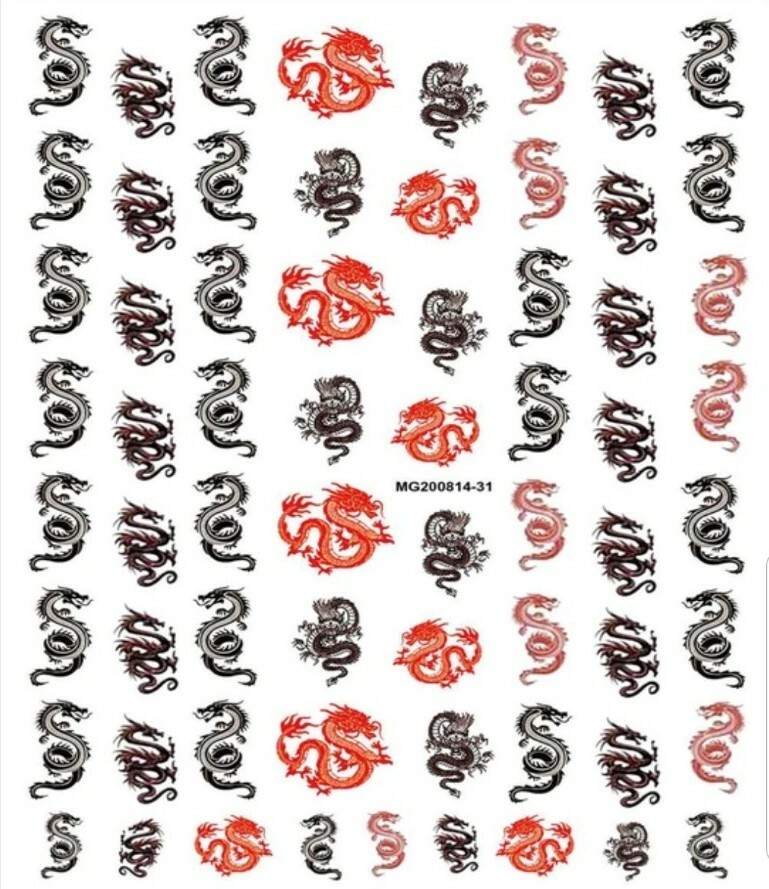 Dragon Nail Sticker Nail art Nail Decal