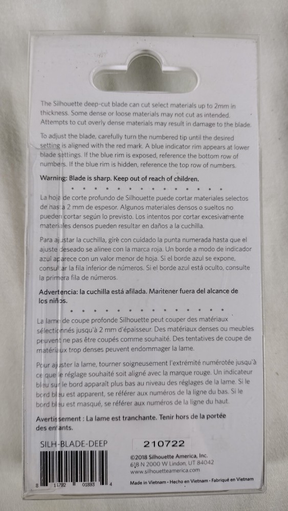 NEW - Silhouette Deep Cut Blade 2mm for Curio Cameo