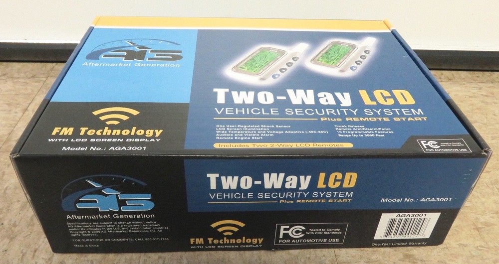 Two-way LCD Vehicle Security System--Includes two 2-way LCD Remotes