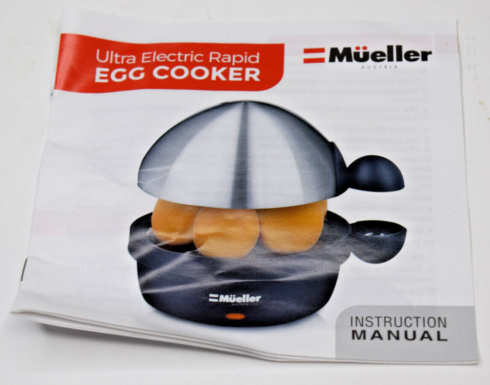 Mueller 7 Egg Capacity Electric Rapid Egg Cooker Hard Boiled Eggs MU-EGGCOOK