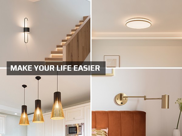 DEWENWILS Wireless Light Switch Kit No Wiring Needed 15A 100ft Range