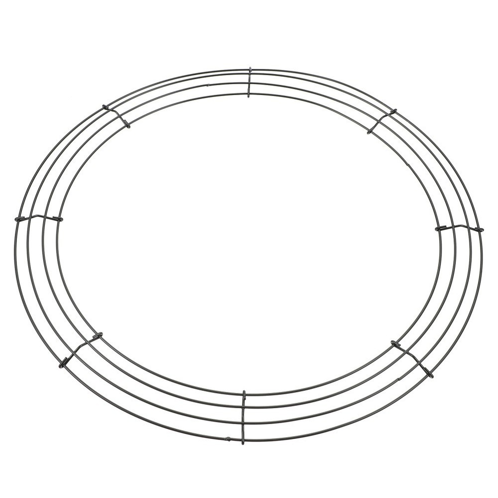 2 Pcs Metal Flower Wreath Frames Round Making Ring Hoop Decor Hoops