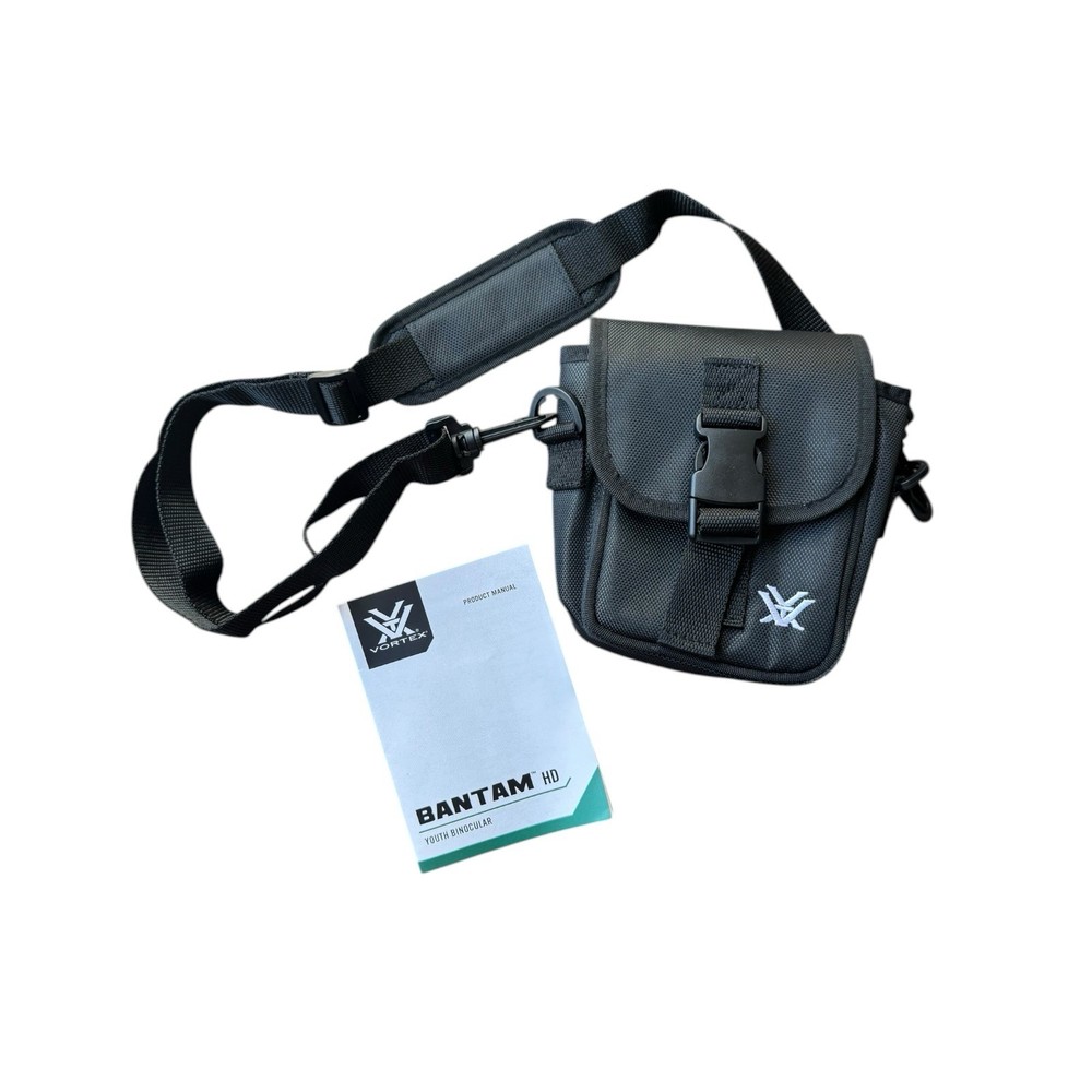 Black Vortex Optics Bantam HD Youth Binocular Bag + Manual