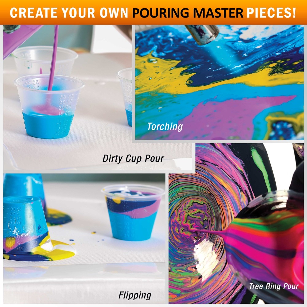 Blue/Gold Iridescent Special Effects Pouring Paint - Quart Bottle