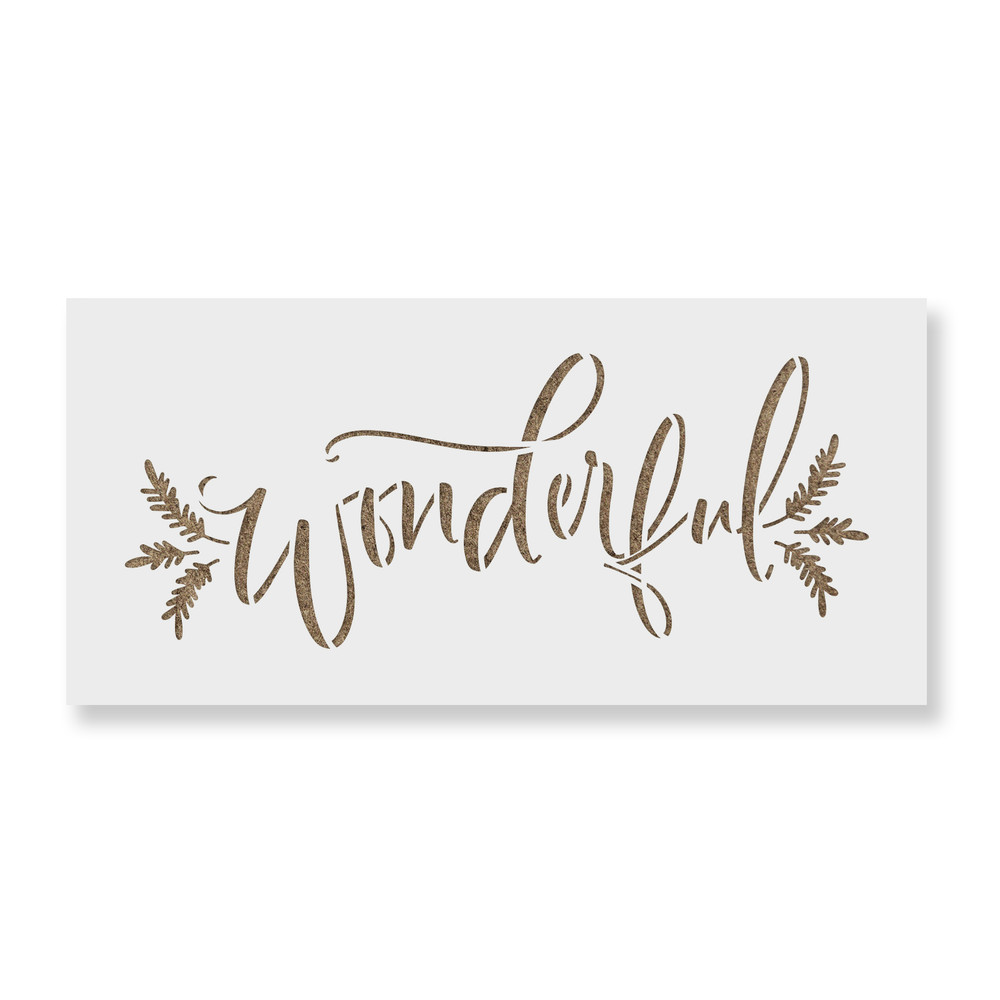 Wonderful Winter Foliage Stencil - Reusable Stencils for DIY Projects