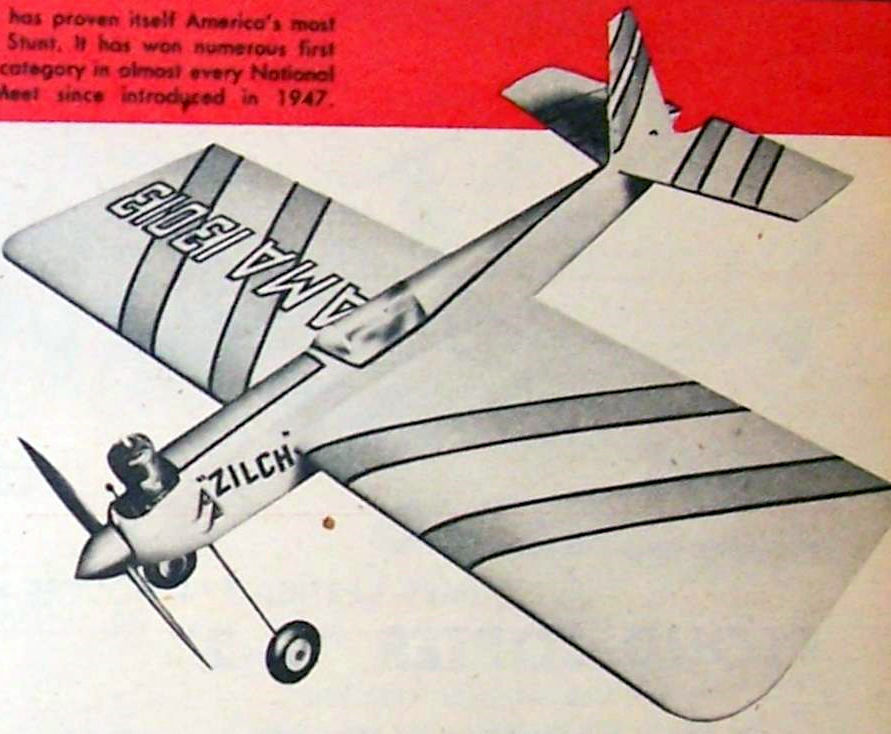 Berkeley SUPER DUPER ZILCH PLAN to Build 52" Old Time Stunt Model Airplane
