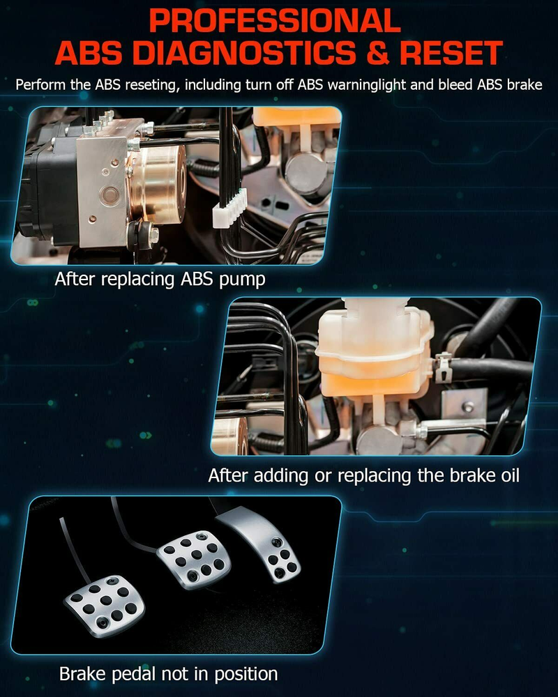 ANCEL AD610P OBD2 Automotive Scanner Engine Check ABS SRS SAS Reset Code Reader