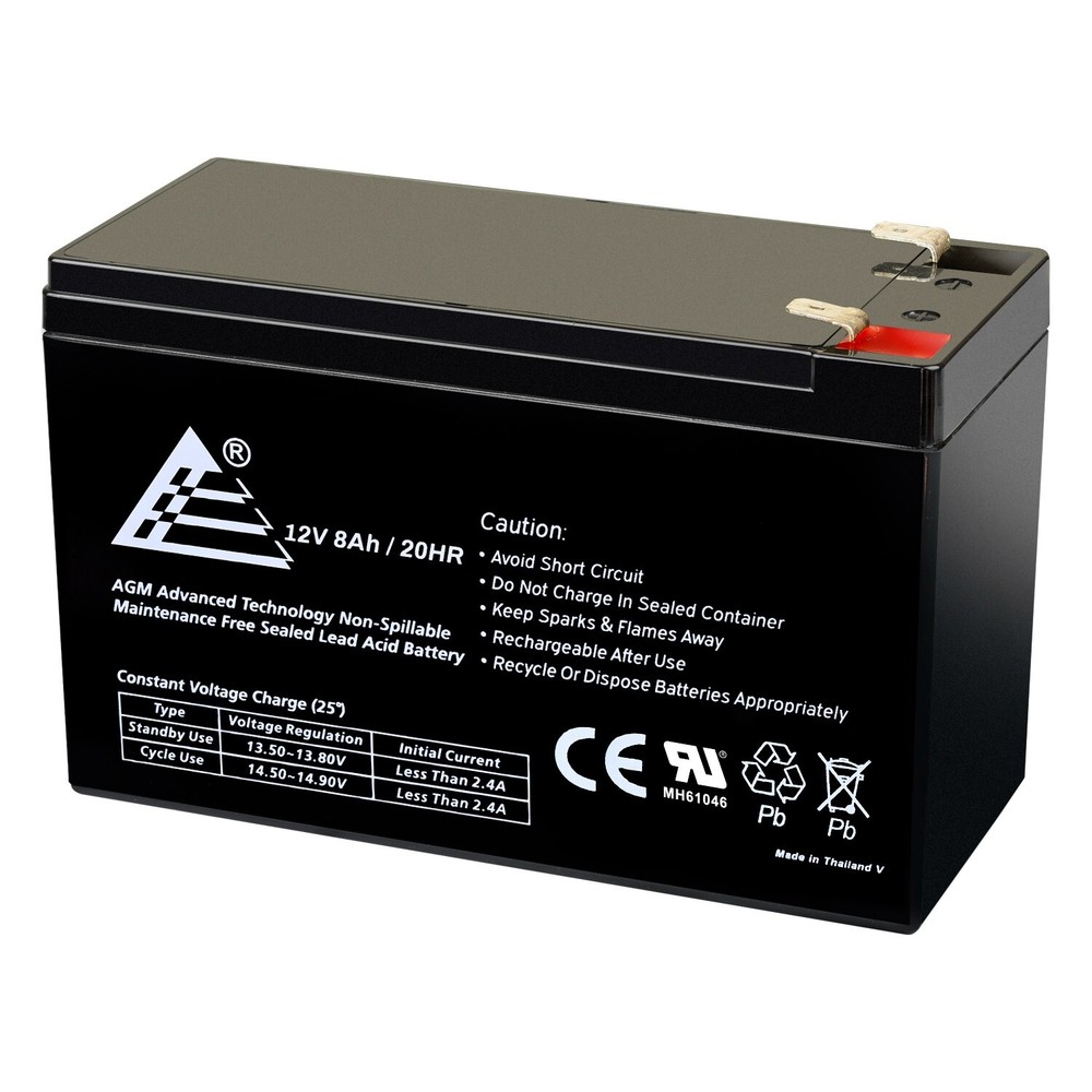 12V 8AH Replacement for APC Back-UPS ES 500 Battery