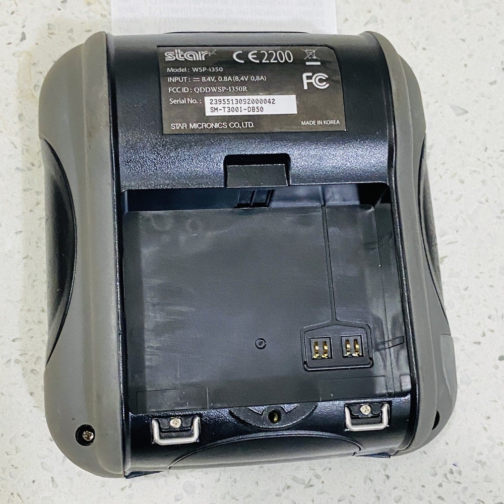 Star Micronics SM-T300I (WSP-i350) Portable Bluetooth Receipt Printer & Adapter