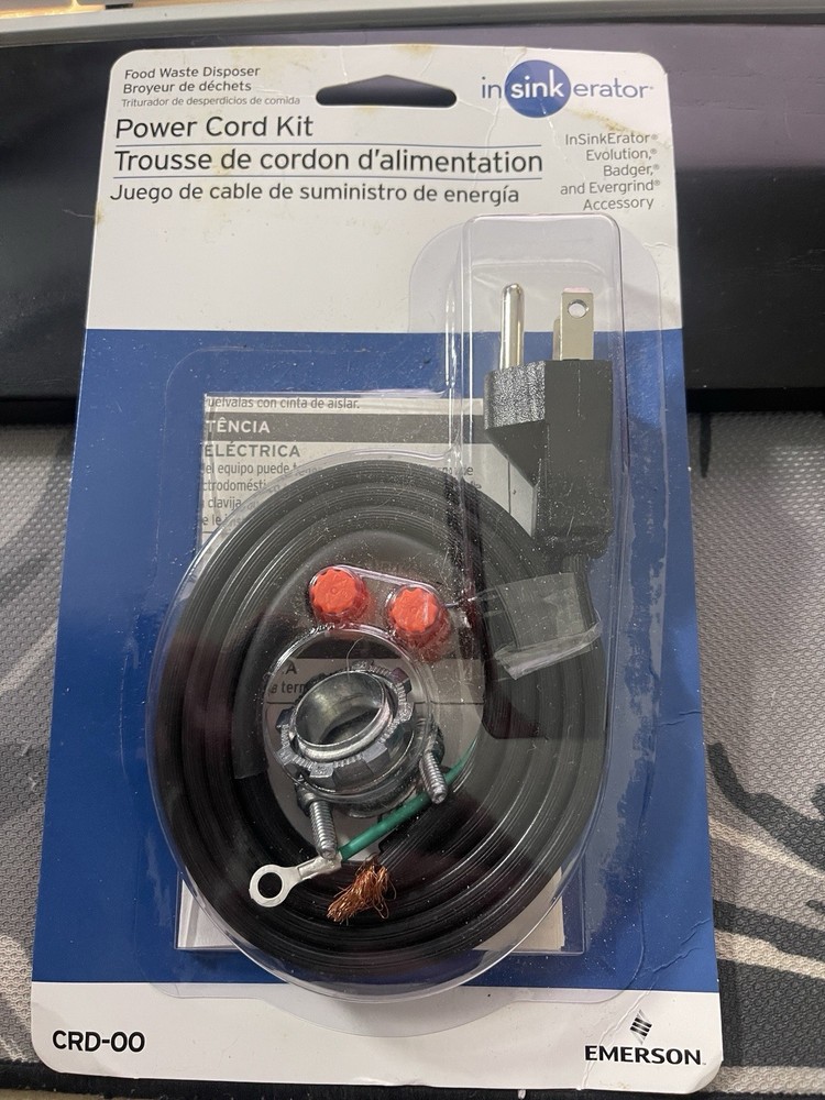Insinkerator Garbage Disposal Power Cord Kit CRD-00 Emerson