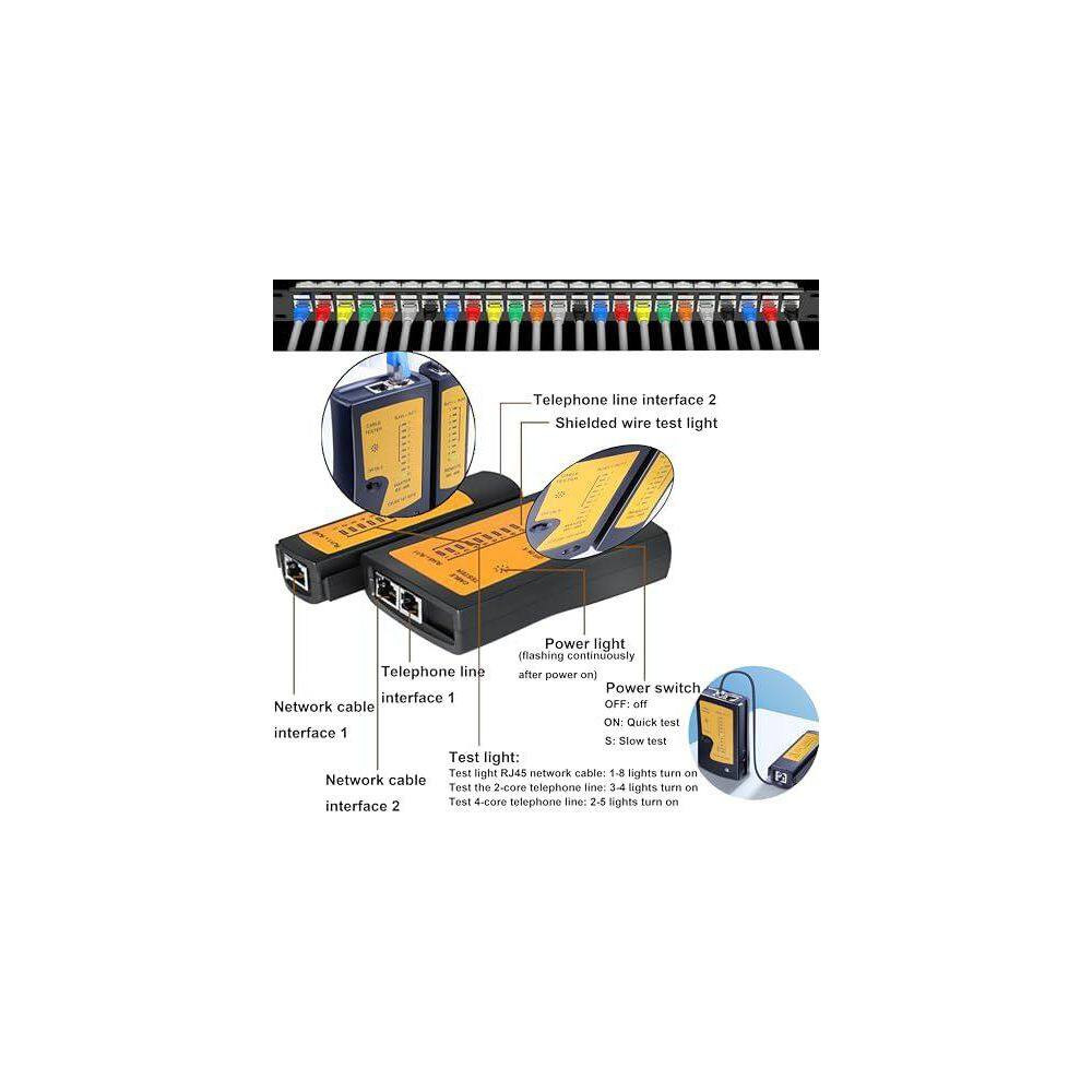 164-Piece Network Cable Tool Kit with Crimping Tool Cutter Stripper Tester Punch
