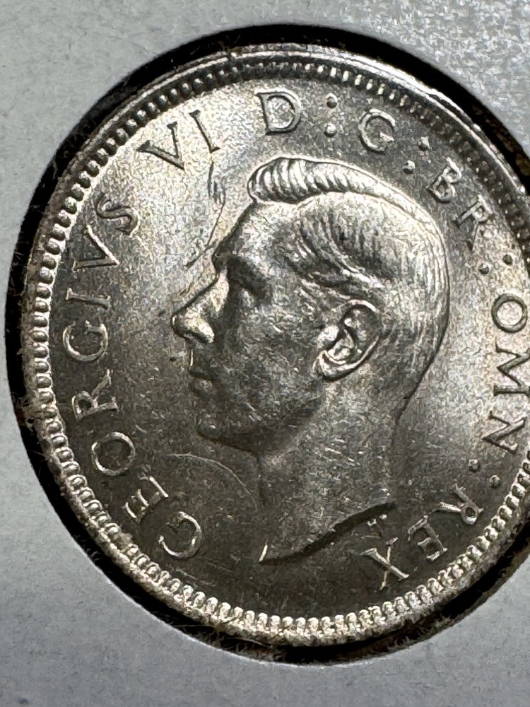 1943 Great Britain Silver 6 Pence