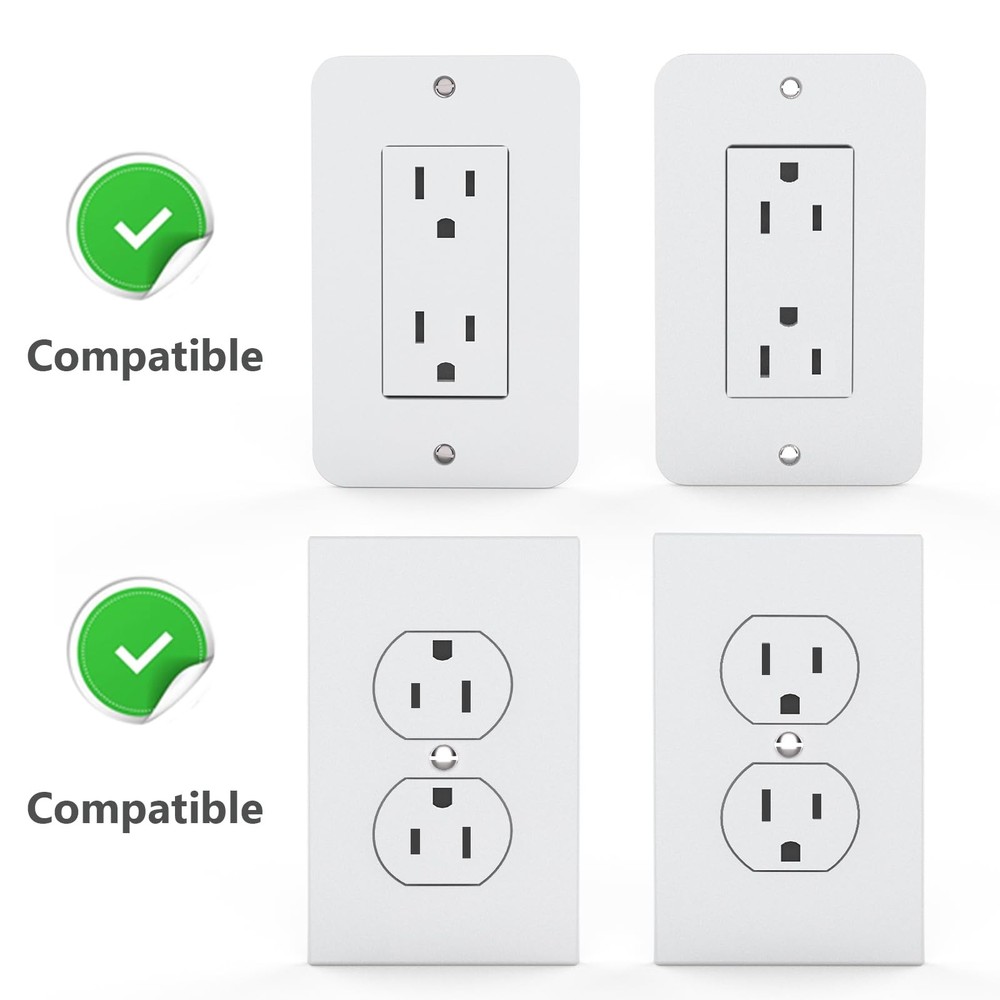 Outlet Shelf Wall Holder, Fit for Duplex GFCI Decorative Outlet Shell A Space...