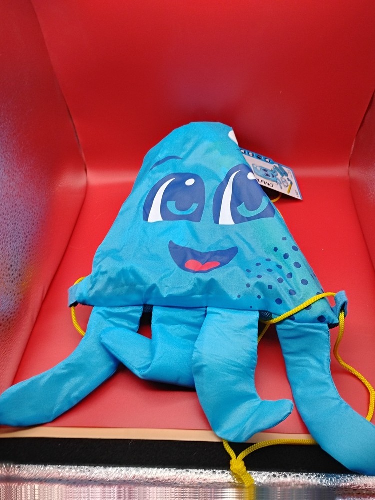 Dolfino Childs  Snorkel Set Blue Octopus With Drawstring Back Pack New!