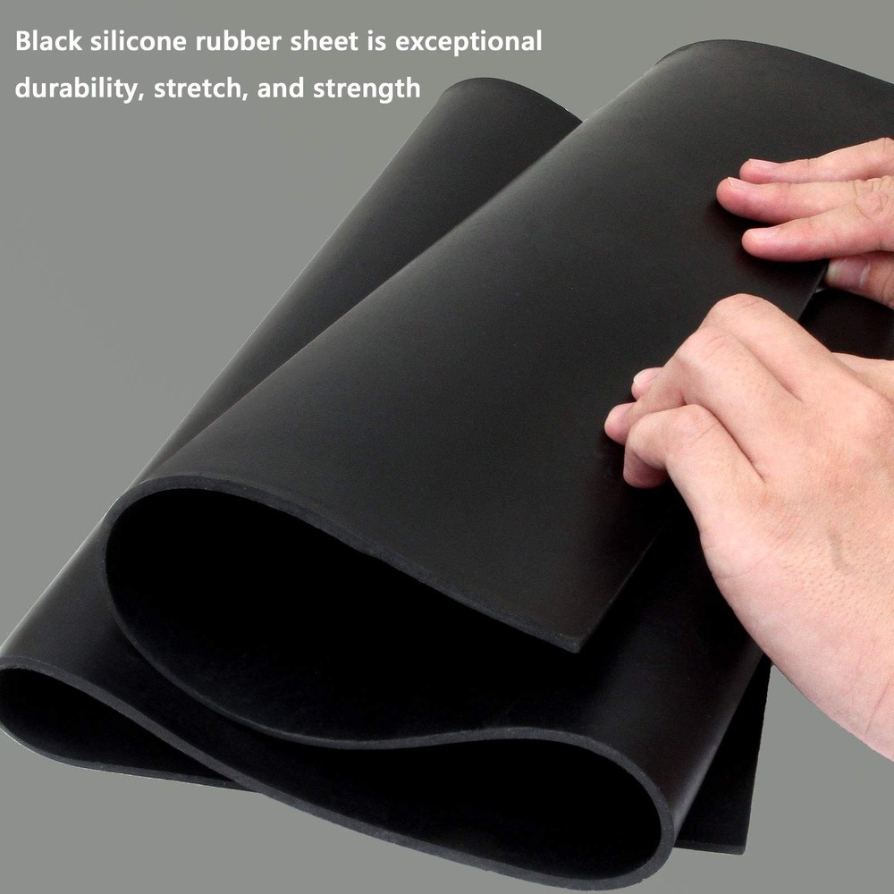 Neoprene Rubber Sheet 1/8" Thick x 16" Wide x 30" Long Solid Rubber Sheets Rolls