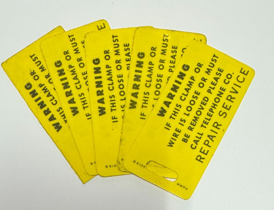 5 ~ Bell System ~ Warning ~ Repair Service Tag