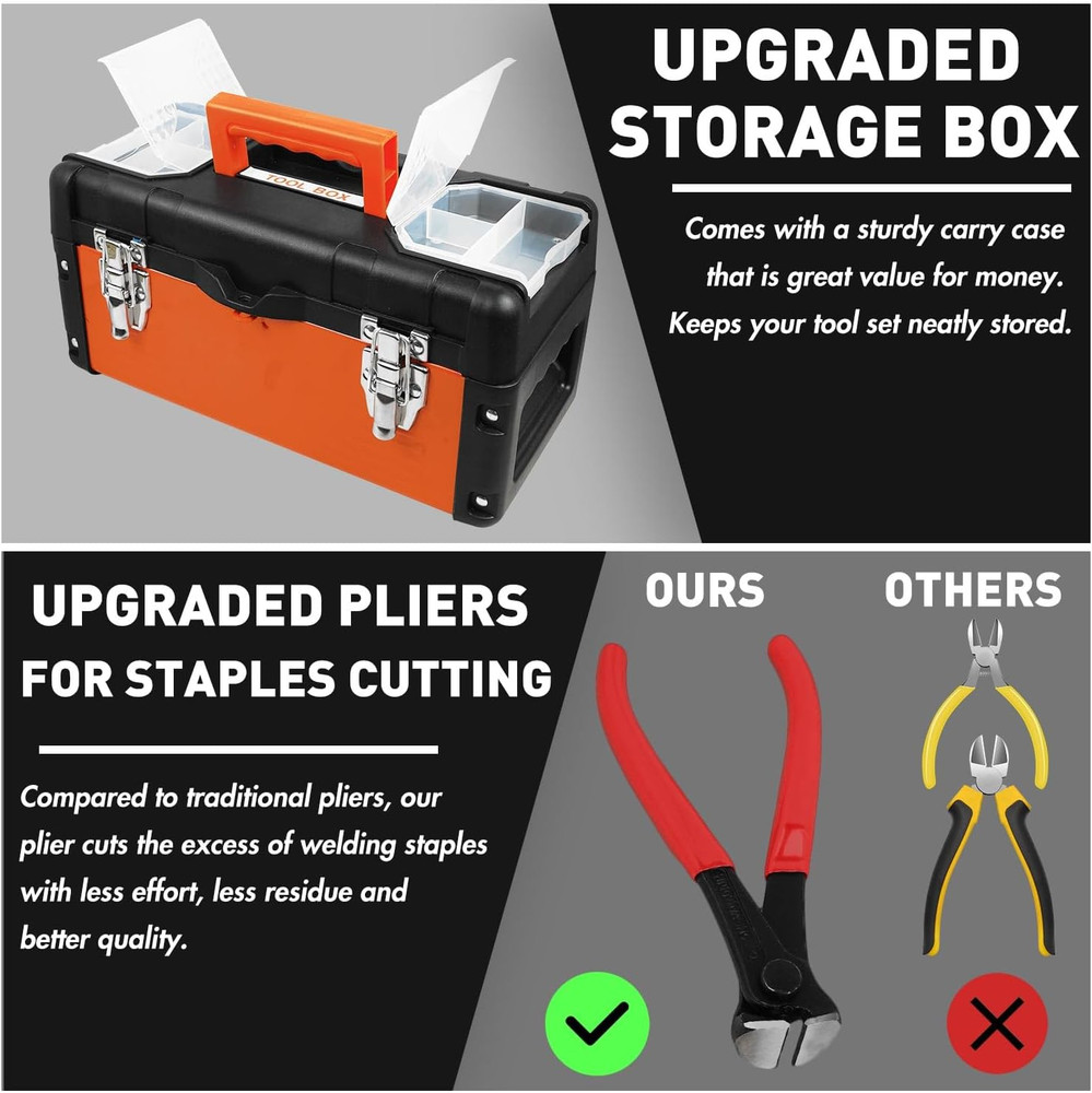 Plastic Welder Repair Machine Kit, 5-Level Adjustable Power, Bumper Plastic Repa